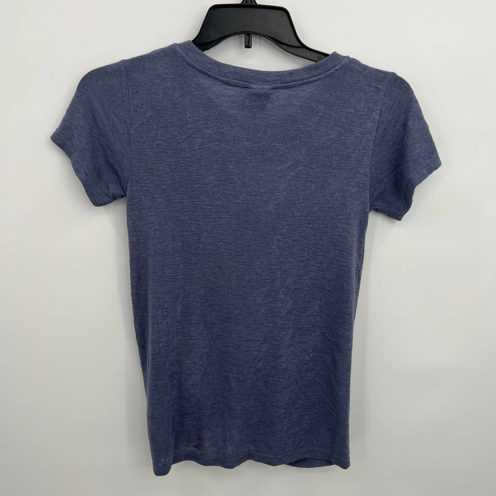 Bobeau Women's Blue Short Sleeve Twist Front Crewneck T-Shirt Size XXS - Picture 4 of 4
